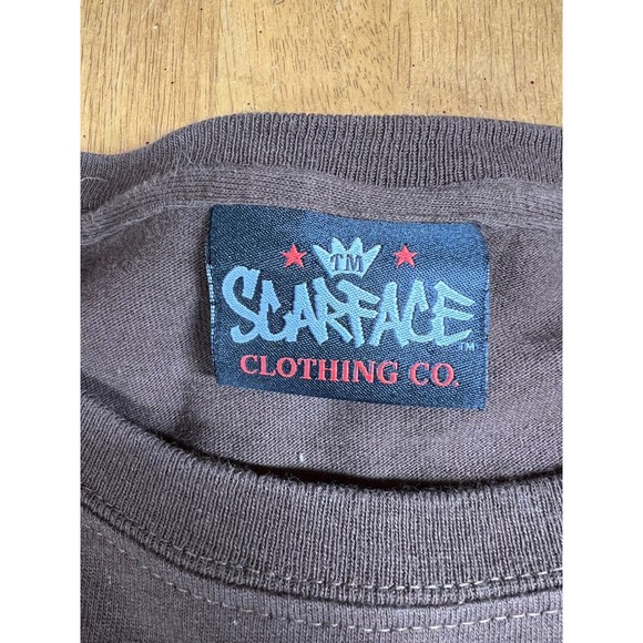 VTG Scarface Clothing Company Single Stitch T Shirt Tony Montana 3XL Brown Gold - Picture 6 of 7